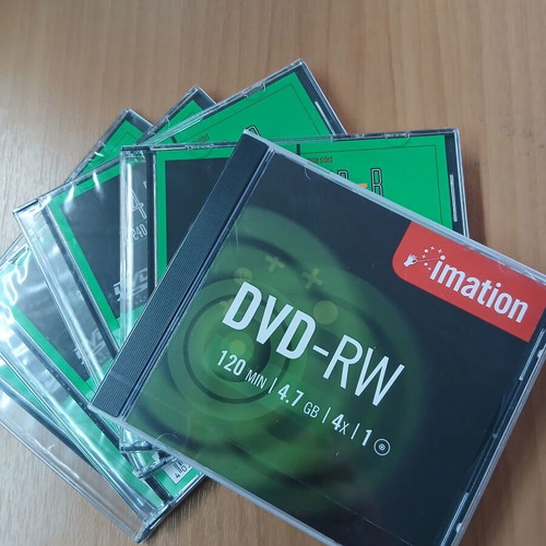 Writable DVDs new, pack of 5 Intenso and Imation discs