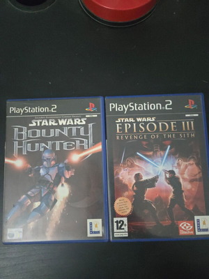 Star Wars Games PS2 used, Bounty Hunter and Episode III