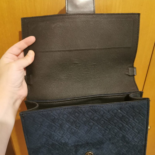 Lovely Handmade crossbody bag like new, blue and black