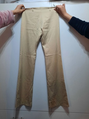 Women's satin pants new, gold color, size L, brand IF