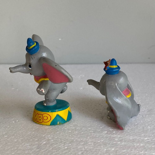 Disney Dumbo pvc figure set of 2 used, 1980s Bullyland Germany