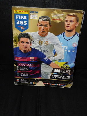 Άλμπουμ FIFA 365 2016 Panini μεταχειρισμένο, 50% συμπληρωμένο