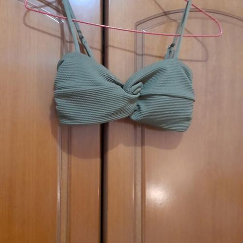 H&M swimsuit top with adjustable straps, green