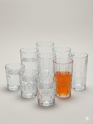 Wine glasses new, pack of 12, glass