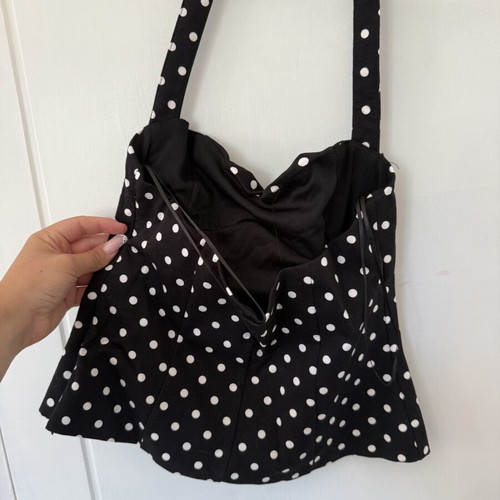Zara Polka Dot Top New, Size S, Black and White