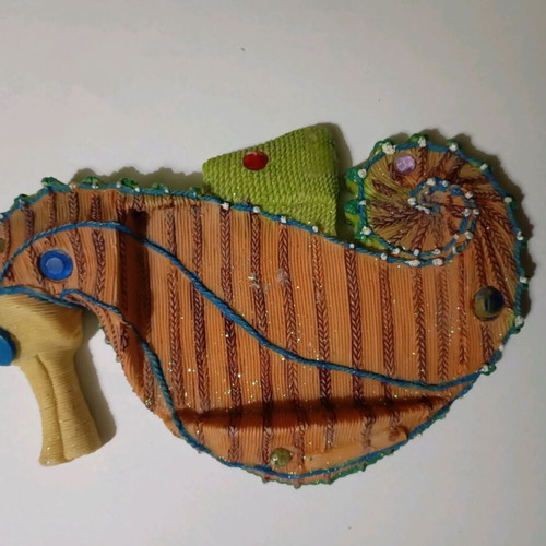 Seahorse ashtray new, multicolor design