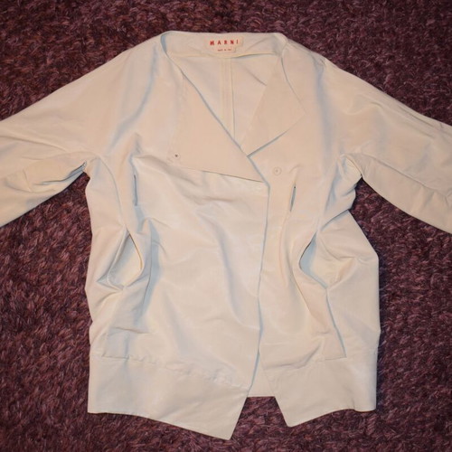 Marni Coat used, oversize, white and beige