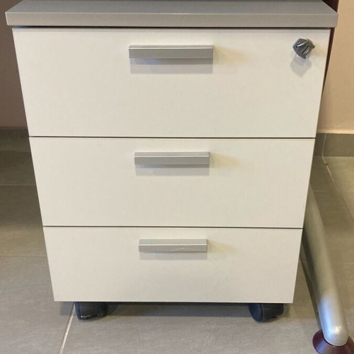 Professional desks new, set of three with unused drawer unit