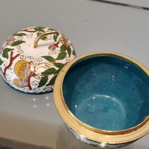 Cloisonne apple vintage decorative used with enamel