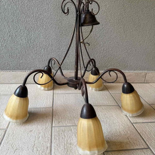 Ceiling lights and wall sconces used, set of 4 ceiling lights, 6 wall sconces