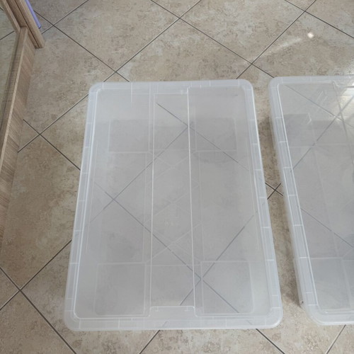 IKEA Samla storage boxes like new, set of 2, 79x57x18 cm
