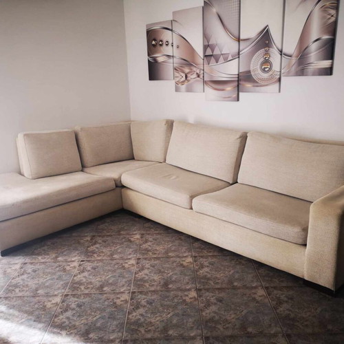 Corner sofa used 2.15x3.00 beige, two pieces