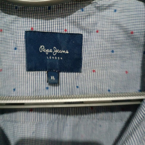 Αντρικό πουκάμισο Pepe Jeans μεταχειρισμένο, μέγεθος XL, γκρι και μπλε
