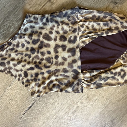 Women's bodysuit new, beige and brown, size M