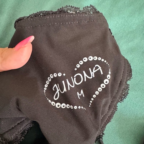 Junona Party Cocktail Mini Little Black Dress Size M open back lace like new