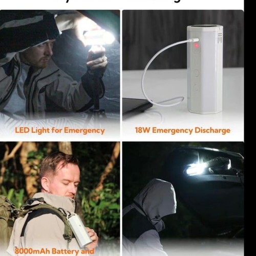 Lumopal Lum Guard 3-in-1 Air Quality Monitor Power Bank and LED Camping Lamp new