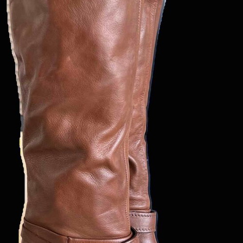 Women's leather boots used, brown, size 38
