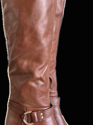 Women's leather boots used, brown, size 38