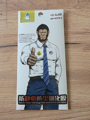 Tempered glass for Redmi Note 8 like new