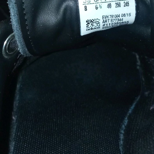 Adidas Stan Smith used athletic shoes, black croc design, size 40