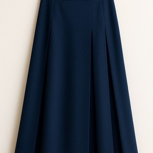 Marks & Spencer navy pleated midi skirt like new, size UK 16