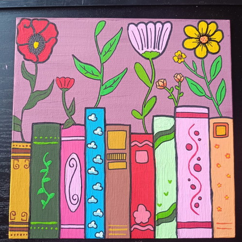 Small painting new, decorative 20x20 cm