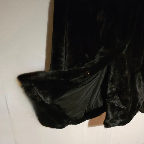 Zara black eco fur like new, size L