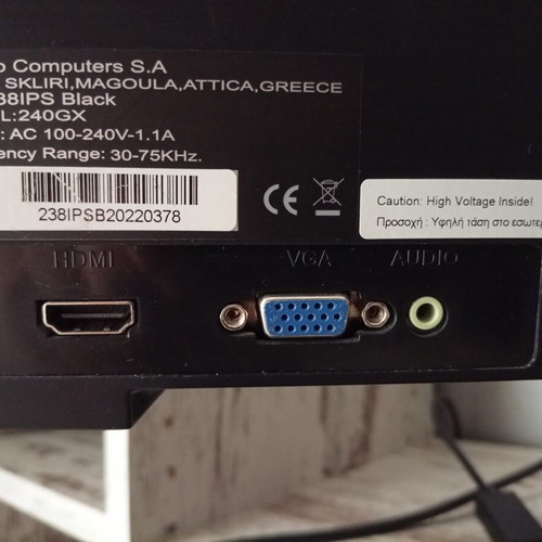 Turbo-X TX-238IPS Black 24" IPS Monitor like new, Full HD