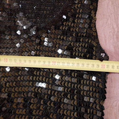Black sequin top like new, size small