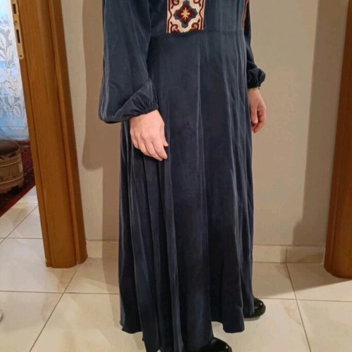 Nidodileda dress like new m/l blue with embroidery