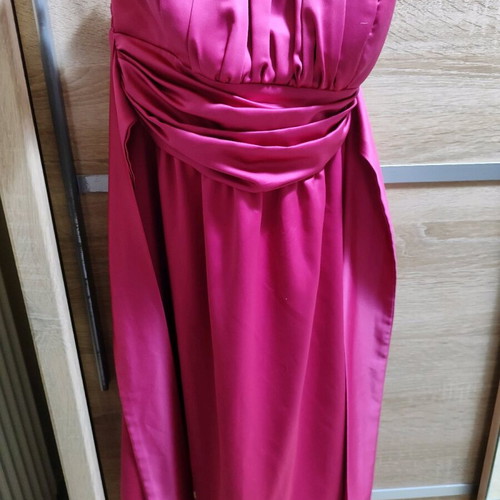 Mini strapless satin dress pink like new, size S