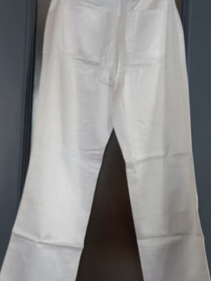 Satin white pants like new, French size 42