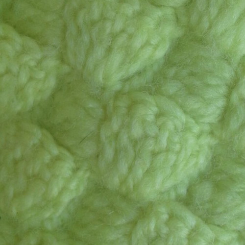 Handmade knitted blanket lemon color