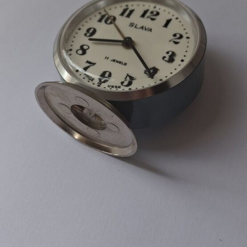 Slava CCCP Alarm Clock Retro 1970 Like New