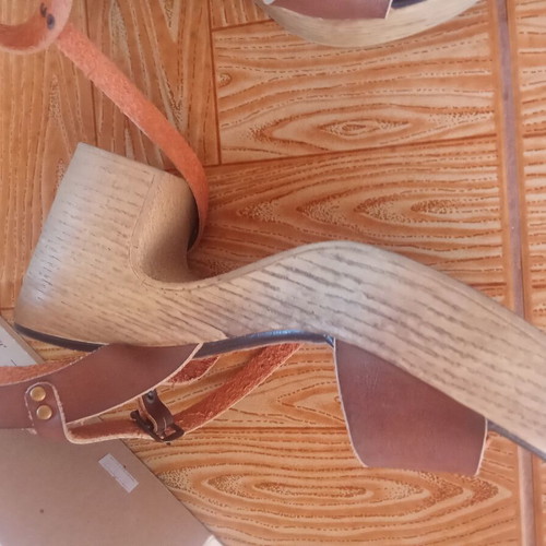 Sunshine sandals size 38 like new, pink brown black