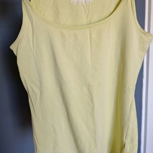 Women’s top new, yellow, strap, size XS