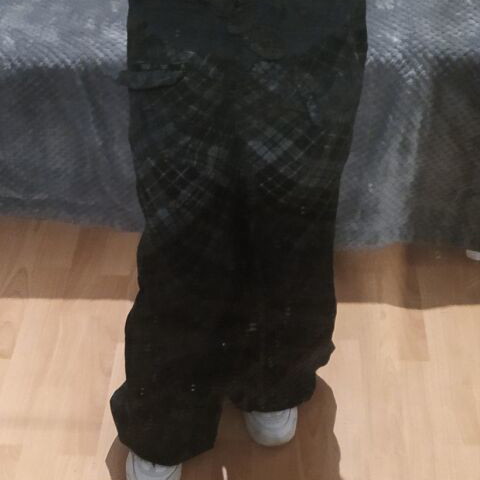 Wide plaid corduroy pants used, size S, Salina