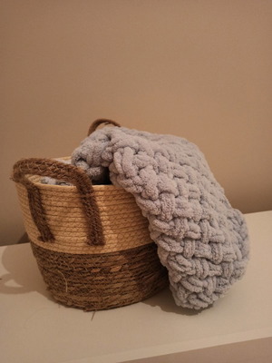 Handmade knitted blanket new