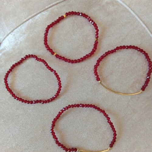 Bracelets new, red color