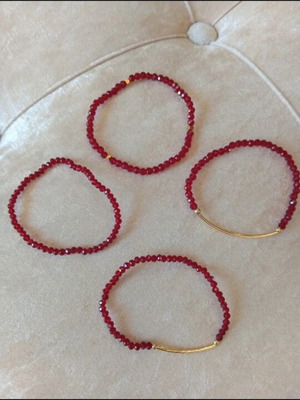 Bracelets new, red color