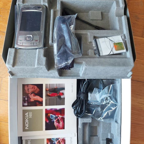 Nokia N80 used silver slider phone with 3MP camera