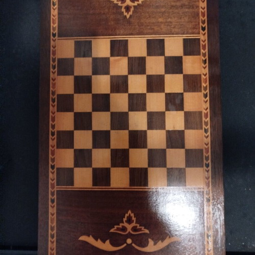Backgammon and chess set handmade, like new, Armenian marquetry
