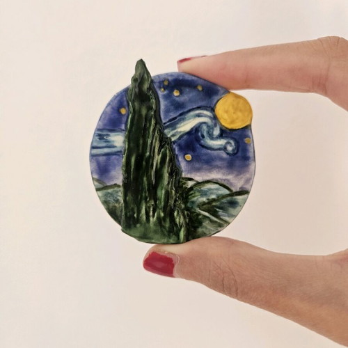 Starry Night handmade magnet like new