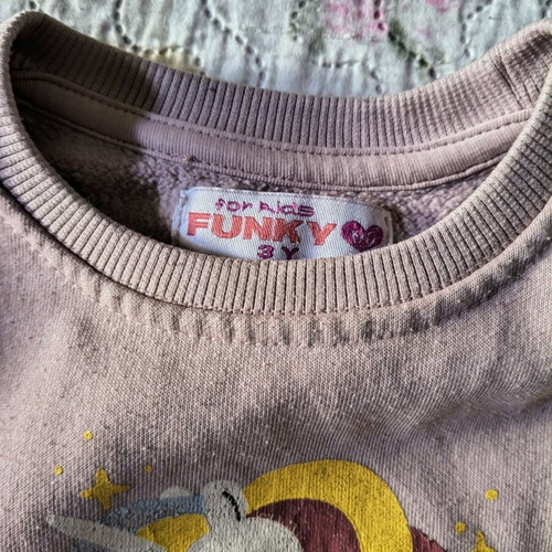 Funky toddler sweatshirt 3 years, pink, warm, new