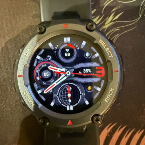 Amazfit T-Rex Pro smartwatch like new, durable outdoor GPS watch