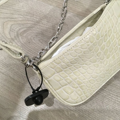 By Far Rachel Mini Bag New Beige With Metal Chain