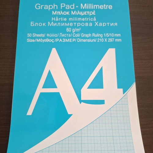 Millimetre graph pad new, 50 sheets, A4