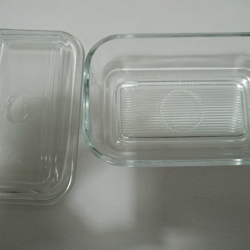 Duralex France Vintage glass butter dish used