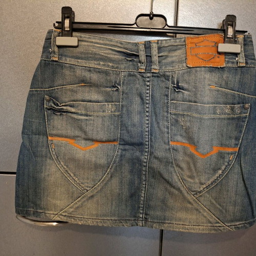 Harley Davidson denim skirt short like new, blue, size M