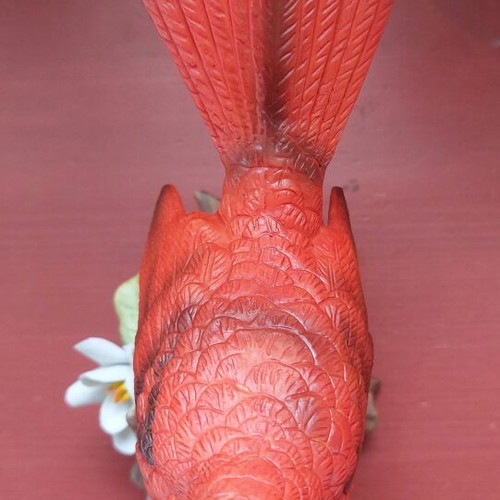 Lefton Decorative Bird Red Cardinal new with base